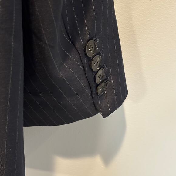 Anthropologie x Mare Mare Oversized Navy Striped Blazer - size Large - Picture 8 of 9